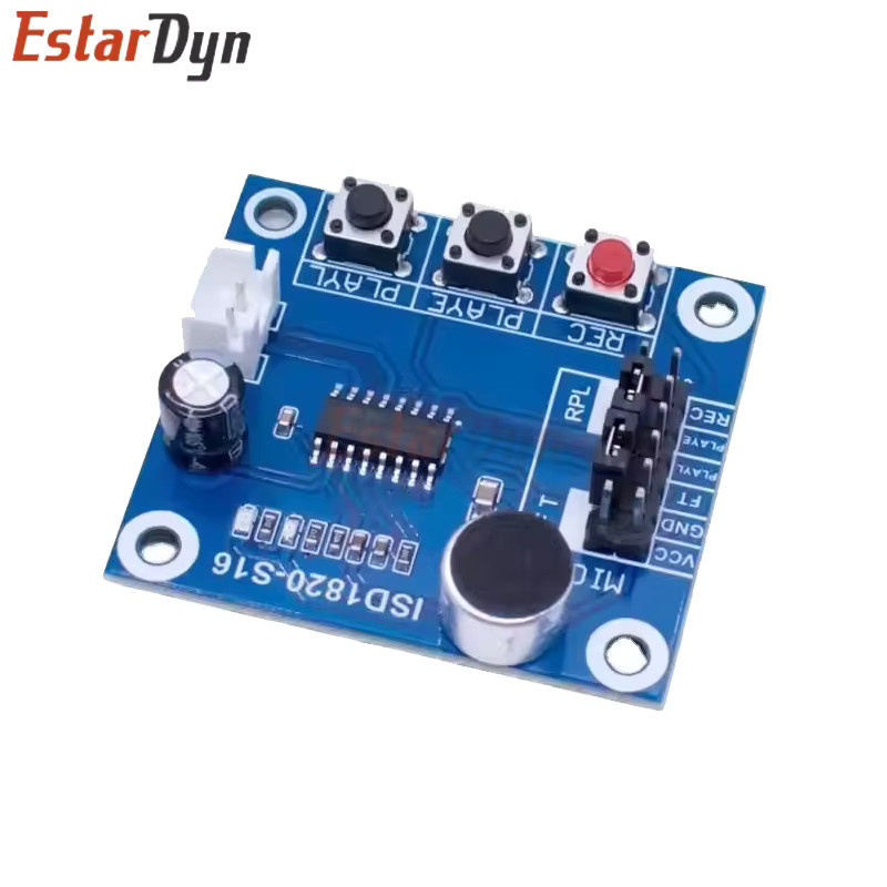EstarDyn ISD1820-S16 Aufnahmemodul mit Lautsprecher und Mikrofonen in Blau - Bild 2