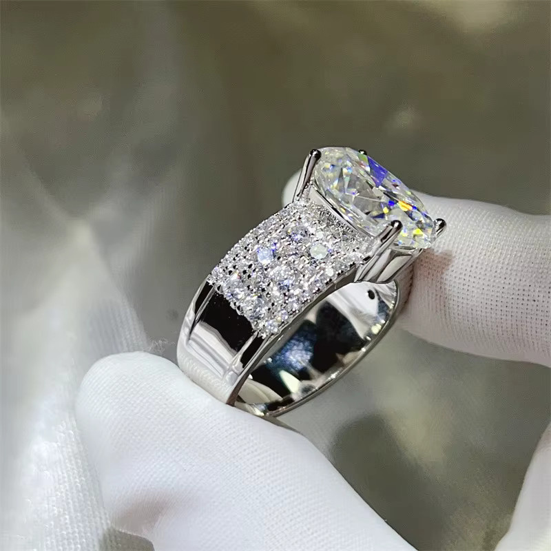 NKHOG Ring, 925 Silber, Moissanite, Diamant, Unisex - Bild 2