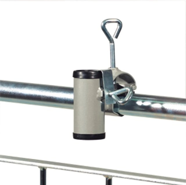 Videx Garden Sonnenschirmhalter Typ H II für Handläufe aus Aluminium in Silber, Durchmesser: 35 mm - Bild 1