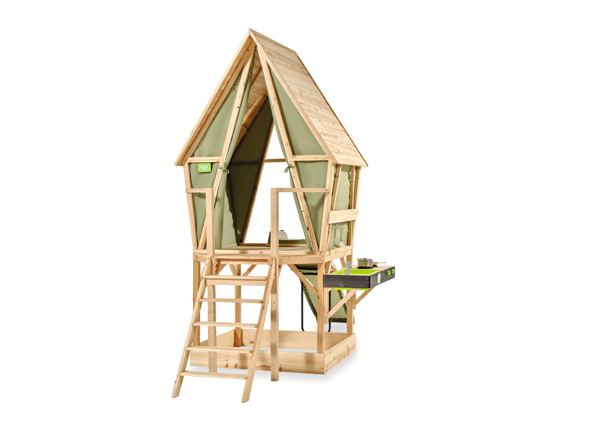 EXIT TOYS Yuki 550 Holzspielhaus mit Rutsche, Balkon und Matschküche - Bild 2