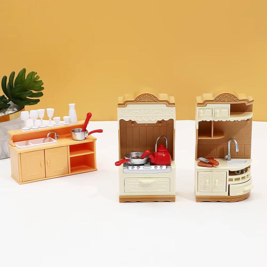 MSFTOYS Puppenhaus Möbel Küche Spielset, Zubehör, Bunt / Mehrfarbig - Bild 3