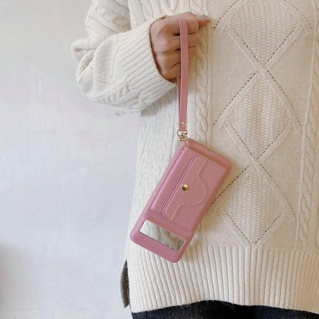 Luxus Brieftasche und Kartenetui aus Leder für Samsung Galaxy Note 20 S20 21FE 22 23 24 Plus Ultra in Pink - Bild 1