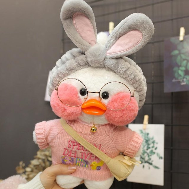 Lalafanfan Mimi Ente Plüschtier gelb 30cm - Bild 1
