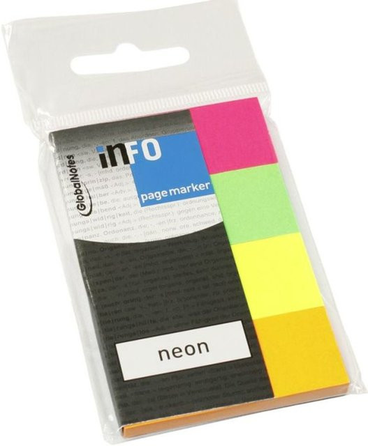 inFO Haftnotizen Neon in Pink, Grün, Gelb und Orange mit je 50 Blatt - Bild 1