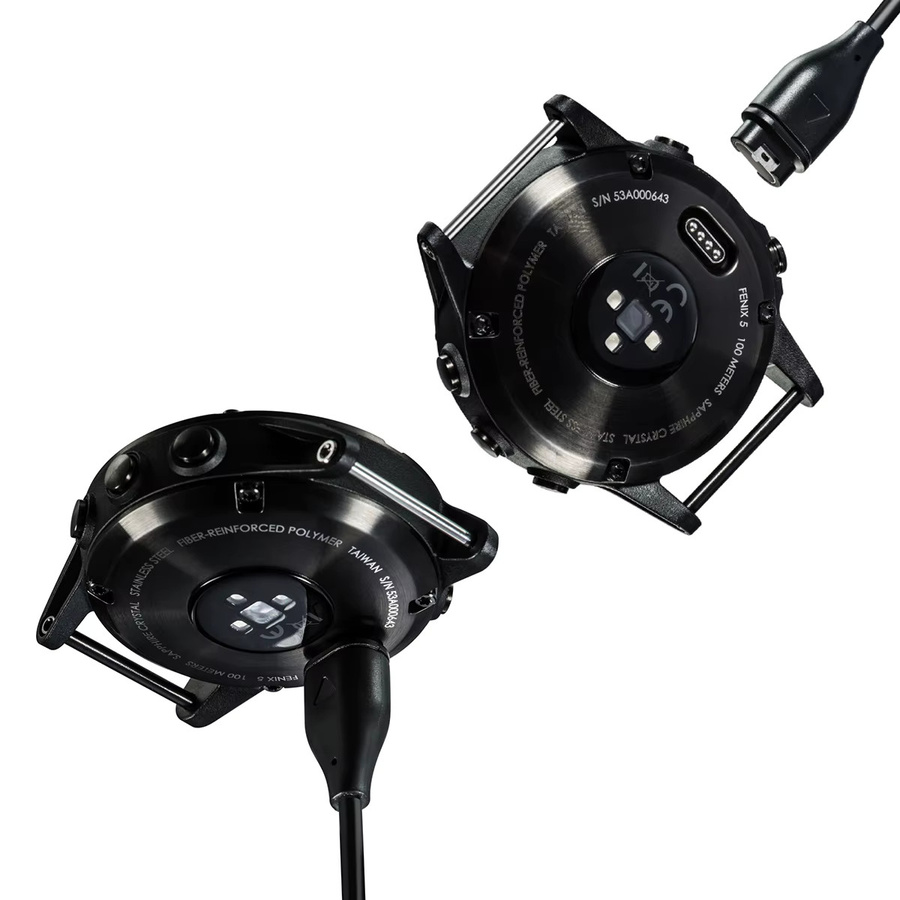 ANMONE USB-A Ladekabel für Garmin Fenix 5/5S/5X Plus 6/6S/6X Pro Sapphire Venu Vivoactive 4/3 945 245 45 Quatix 5, Schwarz - Bild 3