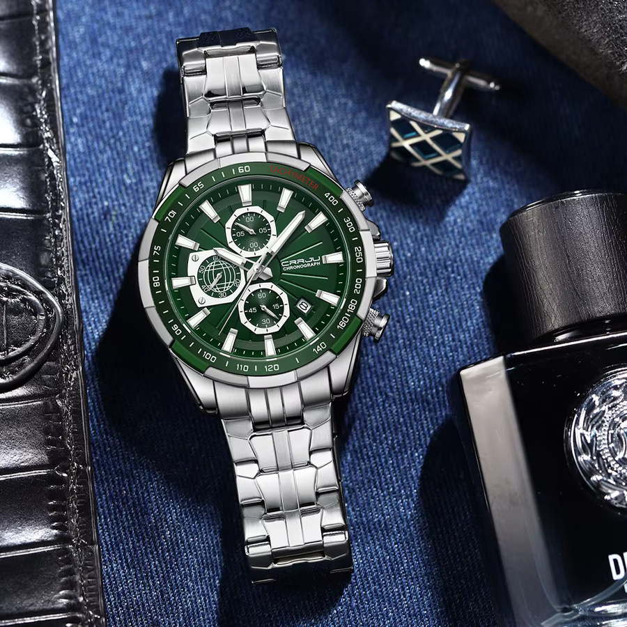CRRJU Armbanduhr, Quarz, Stahl Band, Herren - Bild 5