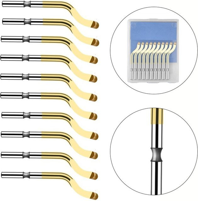 DAZZLEEX Entgratungsklinge Gold Bs1012 Schaber und Gratentferner für Gummi, Eisen und Holz - Bild 1