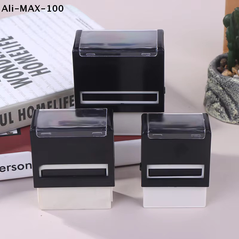 Personalisierbarer selbstfärbender Stempel von Sv in Schwarz für Geschäftsadressen, Namen und Kunsthandwerk - Bild 2