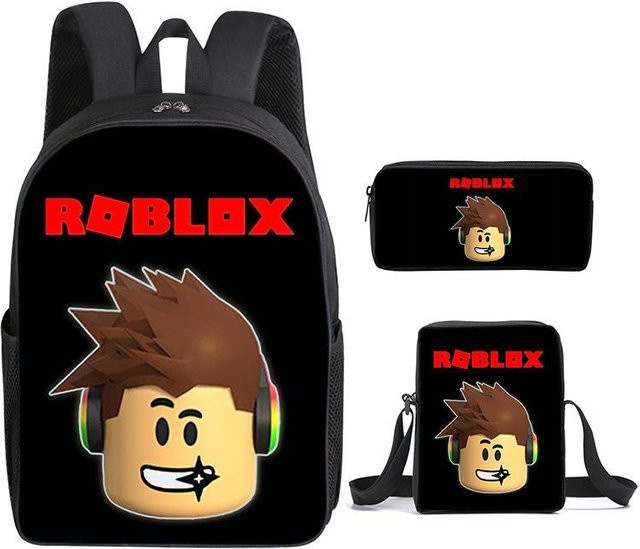 Roblox Schultaschen-Set für Mädchen in Schwarz bestehend aus Rucksack und Federmäppchen - Bild 1