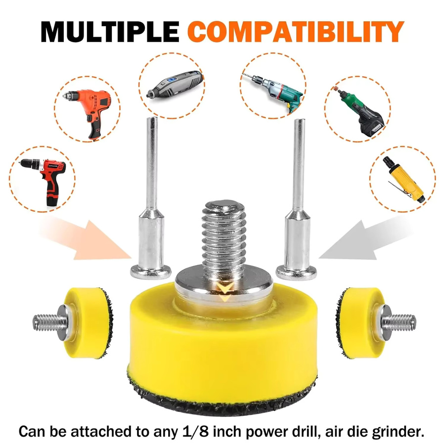 VIBRATITE Nass-Trocken-Schleifscheiben Set mit Stützteller und Schnittstellenpad, Durchmesser: 25 mm, Körnung: 60–10000, Schaft: 1/8 Zoll oder 1/4 Zoll - Bild 3