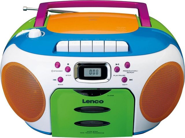 Lenco SCD-971 Radiorekorder mit CD-Spieler, Kassettendeck und Kopfhöreranschluss in Multicolor - Bild 1