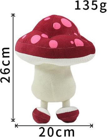 Yiran Health & Beauty Delicious in Dungeon Pilz Plüschtier, Rot Blau Braun, 26cm - Bild 1