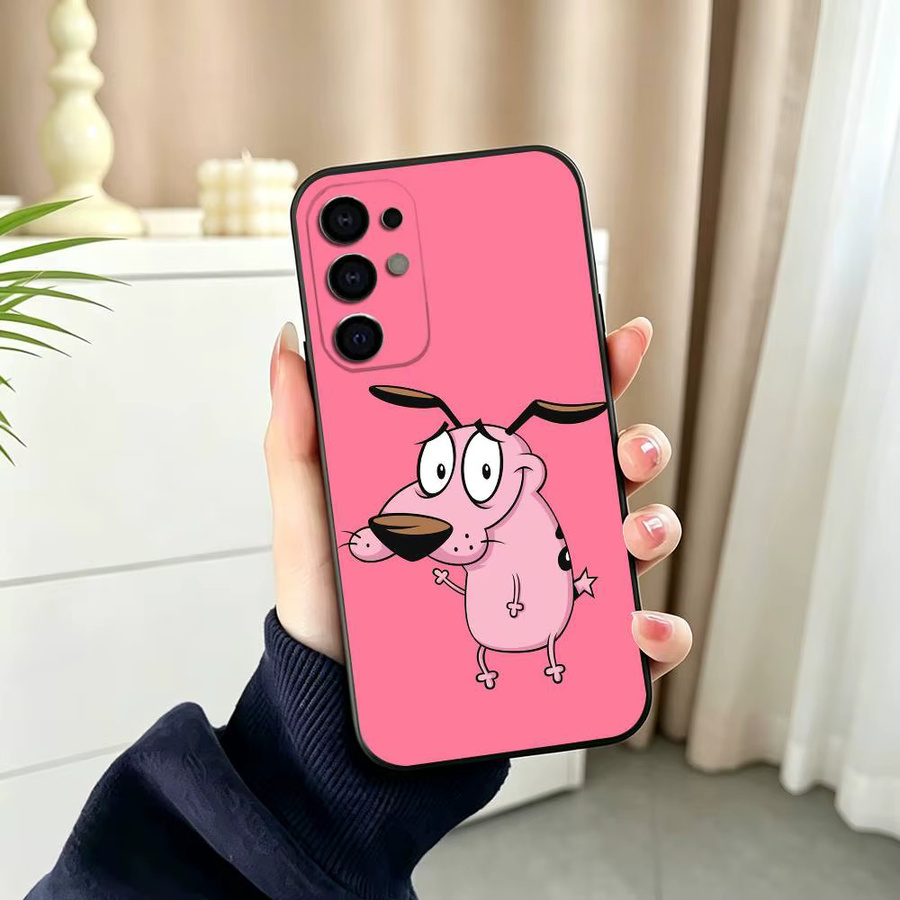 Hot C-Cowardlys Dogs Courage Handyhülle für Samsung Galaxy S25 S24 S23 S22 S21 S20 Ultra Plus FE Lite Note 10 in Schwarz - Bild 2
