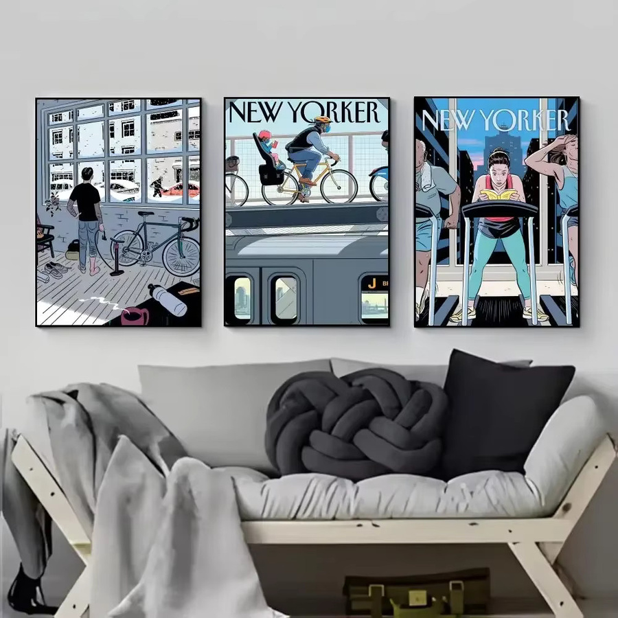 Kikuo Johnson Fashion Illustration Poster New American Style Wasserdichter Wandaufkleber für Wohnzimmer und Bar - Bild 2