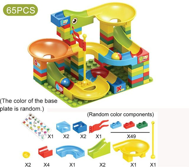 Kidsly Marmor Rennen Run Block, Bausteine, 65-teiliges Set, ab 3 Jahren - Bild 1
