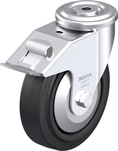 Blickle Stahlblech-Lenkrolle LER-POEV 160XR-FI-FA in Silber, Rad-Durchmesser: 160 mm, Tragfähigkeit: 300 kg - Bild 1