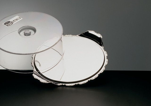 APS Tortenplatte mit Haube BAROK in Silber, rund, Durchmesser: 32 cm, Höhe: 10 cm - Bild 1