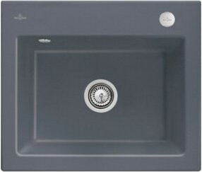 Villeroy & Boch Spüle Subway 60 S Flat bündig in Graphit mit Ablagegarnitur und Excenterbetätigung - Bild 1