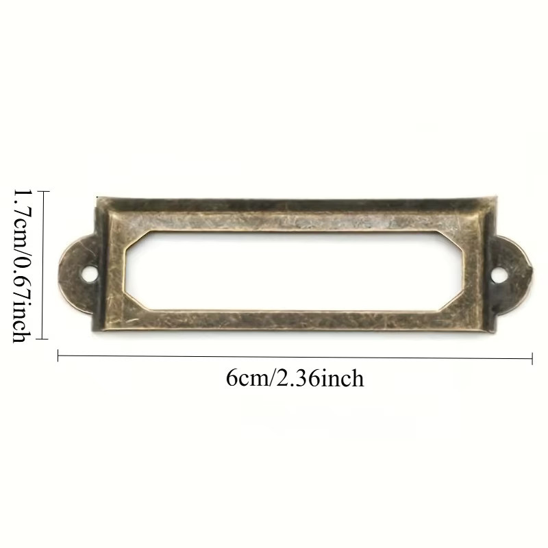 Antiker Etikettenhalter aus Metall in Gold mit Lesezeichen-Rahmen - Bild 2