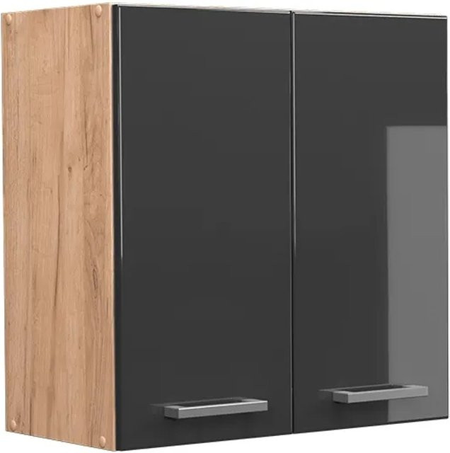 Vicco Hängeschrank R-Line Küchenschrank in Anthrazit Hochglanz und Goldkraft Eiche, Breite: 60 cm - Bild 1