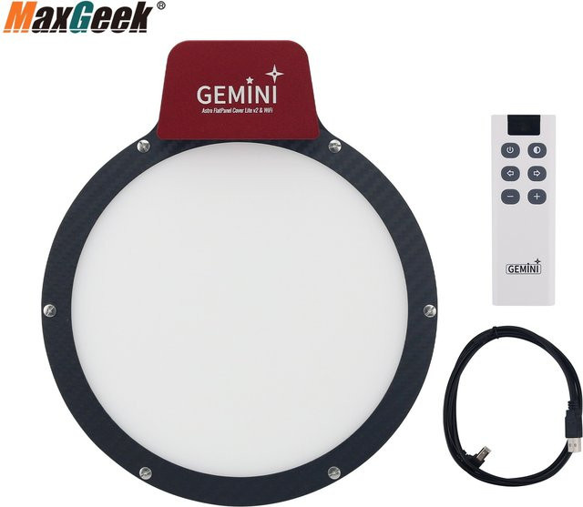 TeSeek Gemini Flat Panel Lite Aperture Astronomisches Flat Field Panel aus Carbon und Aluminium in Schwarz, kompatibel mit ASCOM und NINA - Bild 1