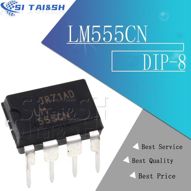 Si Tai&SH LM555CN DIP8 Zeitsteuerung-IC Set, 10 Stück, Schwarz - Bild 1