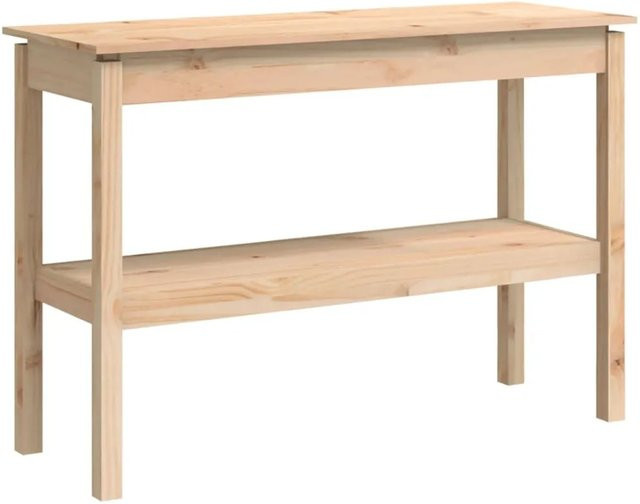vidaXL Konsolentisch aus Massivholz Kiefer in Braun und Beige, B/T/H: 110 x 40 x 75 cm - Bild 1