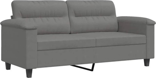 vidaXL 2-Sitzer-Sofa in Dunkelgrau aus Mikrofasergewebe mit Metallrahmen und Schaumstofffüllung für dein Wohnzimmer