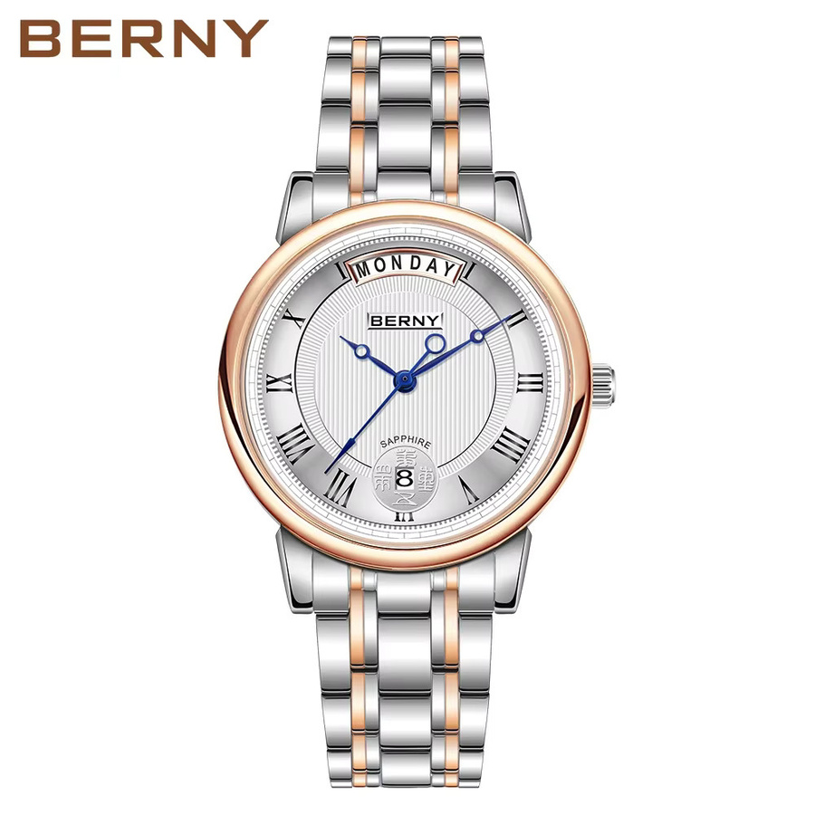 BERNY Armbanduhr, Quarz, Edelstahl, Saphirglas, Damen - Bild 2