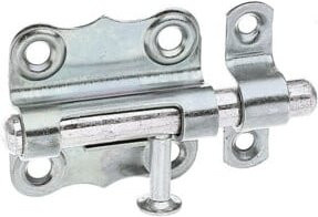 GAH Alberts Grendelriegel mit befestigter Schlaufe, Farbe Silber, galvanisch verzinkt, B: 3,8 cm, L: 3,9 cm - Bild 1