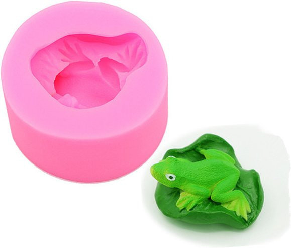 TUTULE Silikon Frosch Form Set in Pink für Cupcake Topper, Harz oder Polymer Clay - Bild 1
