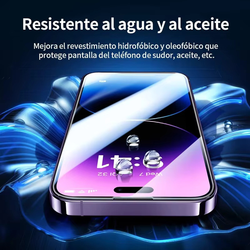 3er-Set Displayschutzfolie aus gehärtetem Glas für Apple iPhone 16 15 14 13 12 11 Pro Max Plus, transparent - Bild 4