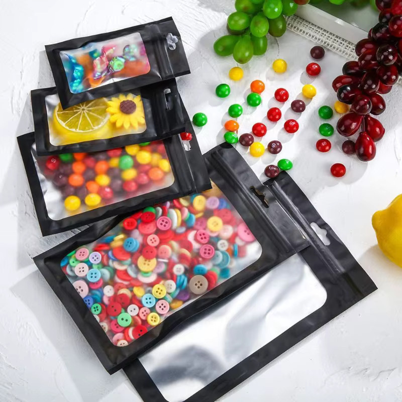 100 Stück transparente Zip-Lock-Taschen aus Mylar für Badesalz und Kosmetik, wiederverschließbare Folienbeutel - Bild 2