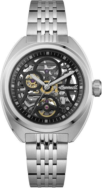 Ingersoll Herrenuhr Automatik, Edelstahl, Schwarz, 44 mm, 5 ATM - Bild 1