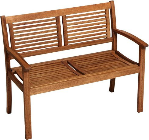 Merxx Gartenbank Cordoba aus Eukalyptus-Holz, 2-Sitzer, braun, B/H/T: 110 x 90 x 58 cm - Bild 1