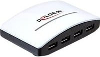 Delock USB 3.2 Gen 1 Hub 4 Port extern Schwarz Weiß - Bild 1