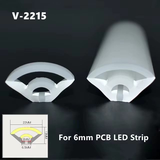 Khelse V-Typ Silikon Neonröhren Seillampe, wasserdichter und flexibler Silikagel Diffusorkanal für Schrank, Treppen und LED-Streifen - Bild 6