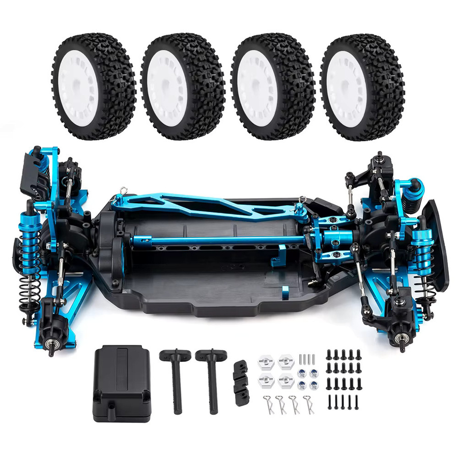 TRINOOD RC Drift Car Chassis-Rahmenset, 1:10, Metall & Kunststoff, Blau - Bild 2