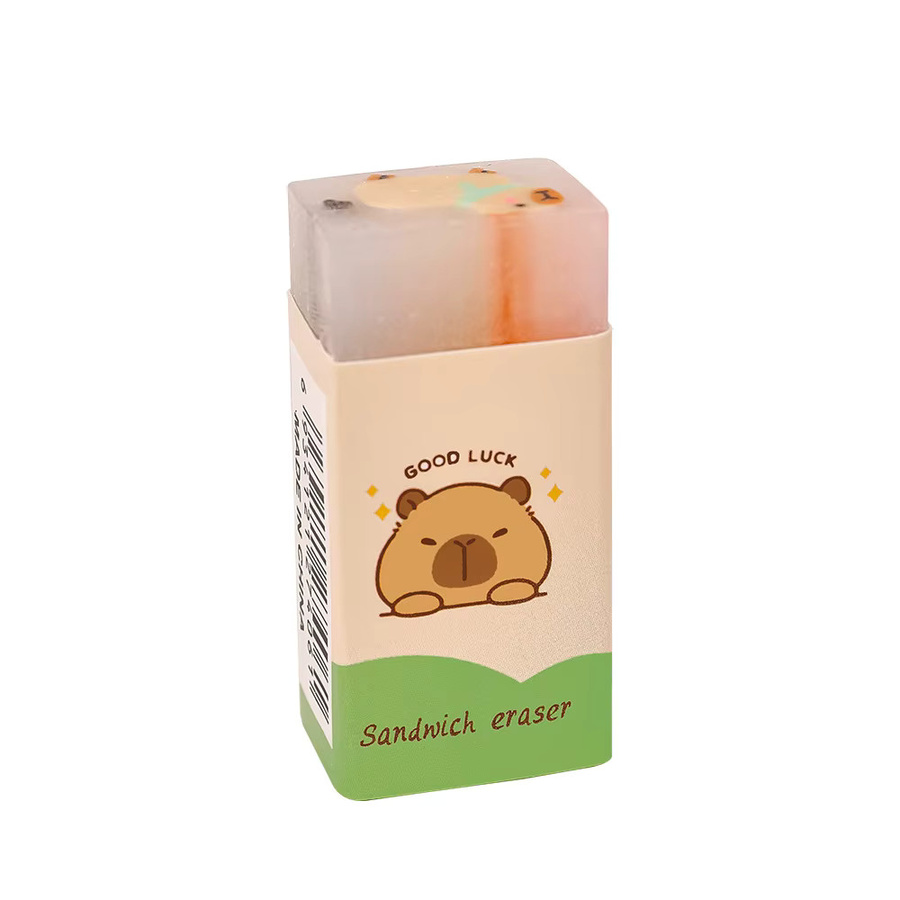 Kapibala Radiergummi im niedlichen Sandwich-Design für Grundschüler, mehrfarbig - Bild 2