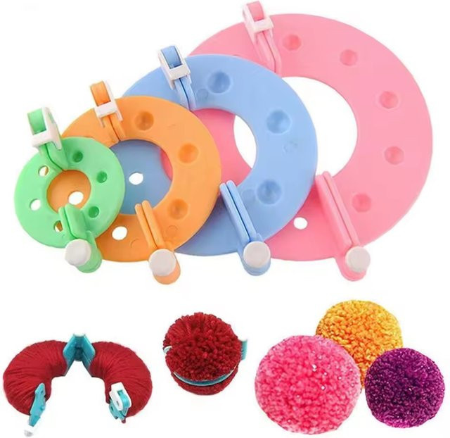 Pompon-Strickset, DIY-Bastelset, 8-teiliges Set - Bild 1