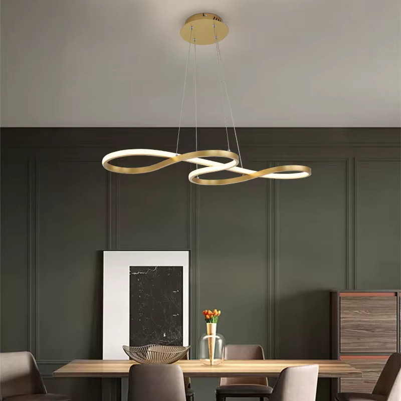 HAULVANG LED-Pendelleuchte in Schwarzgold, verstellbare Hängelampe für Esszimmer, Küche und Foyer - Bild 2