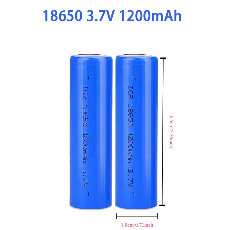 YTBNA Li-Ionen-Akku 18650 in Blau mit 1200 mAh und 3,7 V - Bild 2