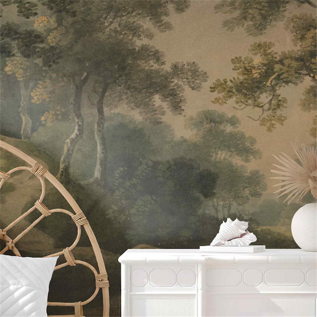 Wald Foto Tapete 3D Wandgestaltung für dein Wohnzimmer als Wandtattoo und Wanddeko - Bild 1