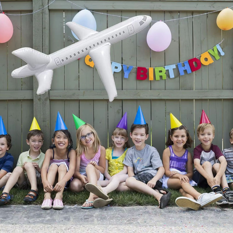 Aufblasbare Flugzeugballons in Weiß für Kindergeburtstage und Partydekorationen aus Kunststoff - Bild 4