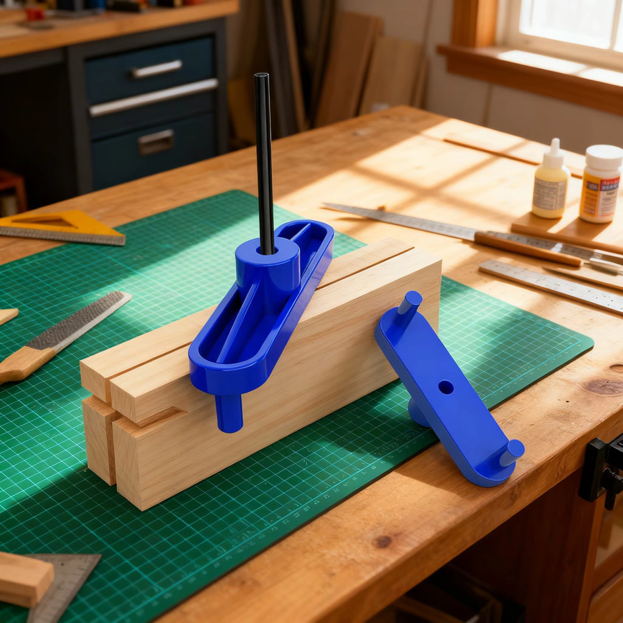 Magnetischer Zentrierfinder und Linienmarkierer für die Holzbearbeitung in Blau - Bild 2