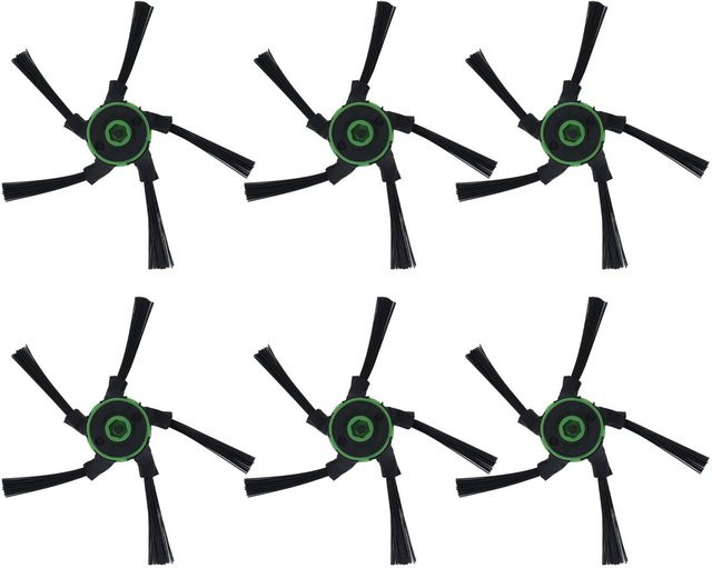 6er-Set Seitenbürsten Ersatz für iRobot Roomba S9 Serie in Schwarz - Bild 1