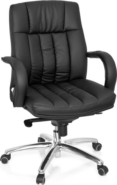 hjh OFFICE XXL Drehstuhl G 100 in Schwarz aus Kunstleder mit Armlehnen - Bild 1