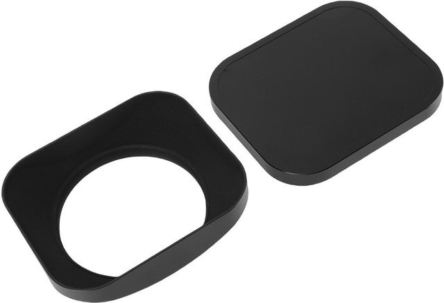 Igeteck Metall Objektivhaube Set mit Gewindedesign und mattem Finish, Schwarz, 62mm - Bild 1