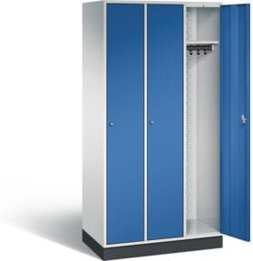 C+P Möbelsysteme Garderobenschrank Intro, Farbe Enzianblau und Lichtgrau, H x B x T: 195 x 92 x 49 cm - Bild 1