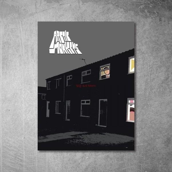 Arctic Monkeys Musikalbum-Poster AM Favourite Worst Nightmare als Leinwandbild in Grau, Breite: 40 cm, Höhe: 50 cm - Bild 1